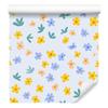 Wallpaper Flowers White, Cream and Azure for Living Room and Bedroom 50x1000