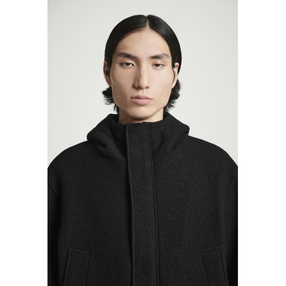 COS Japan Funnel Neck Wool Hooded Jacket