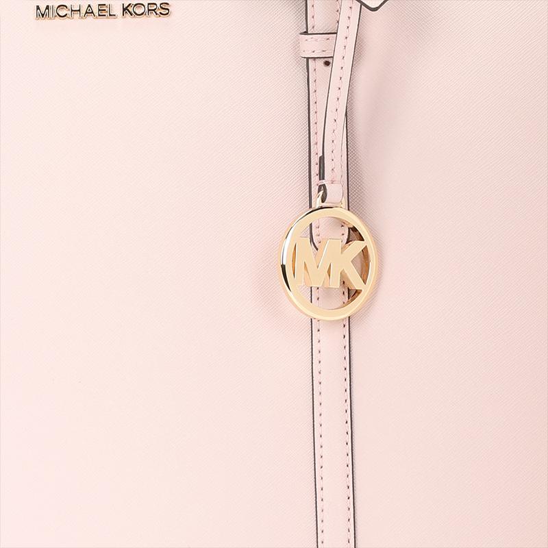 New MICHAEL KORS Jet Set Travel Leather Shoulder Bag Large Women's Soft Pink 35F0GTVT9L-POWDER-BLUSH