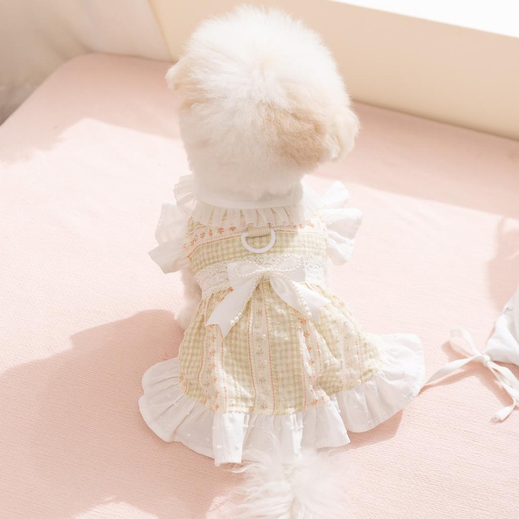 Doggy dress lightweight princess style lace dress for pets and cats