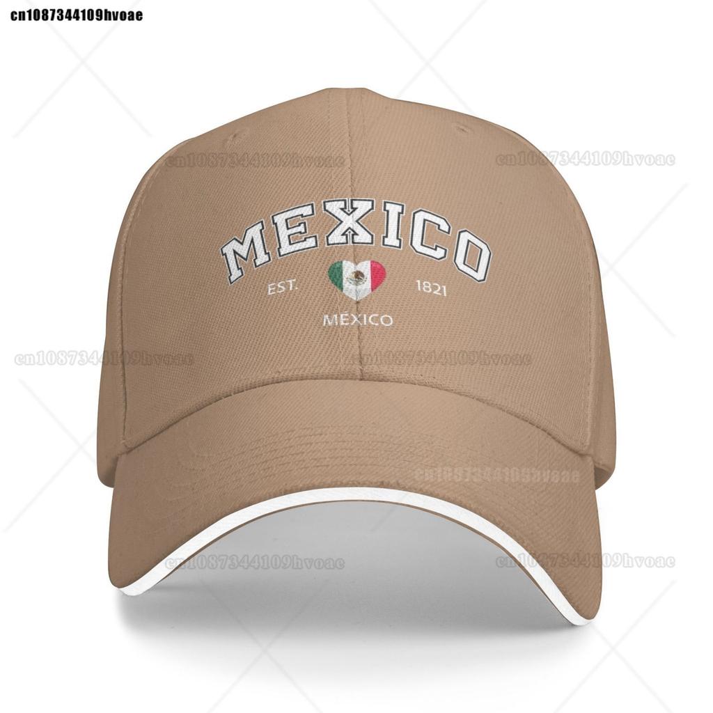 Mexico Flag Caps EST Retro Cowboy Washed Baseball Caps FeUnisex Sport Denim Sunscreen Hats Spring Summer Cap Unisex Trucker Cap