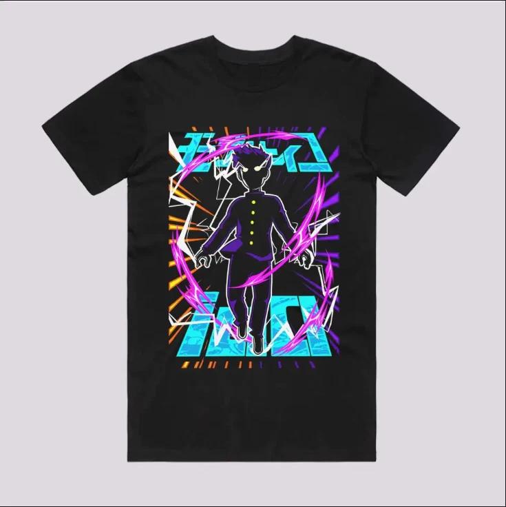 Anime Over Power Japanese Style Black Tshirt Size S4XL S