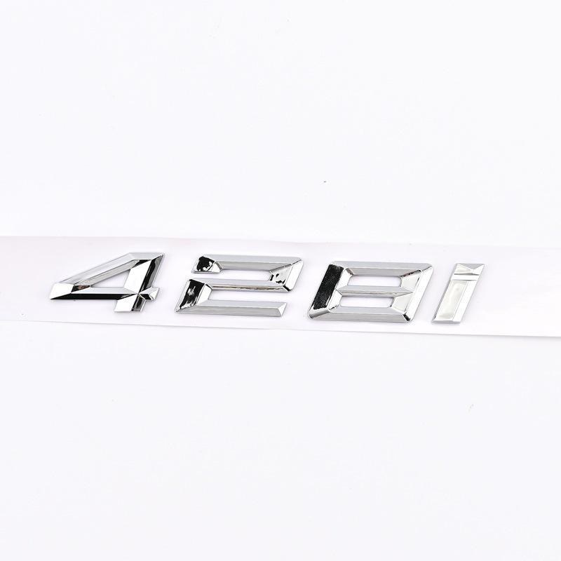 Compatible Emblem for 2020-2023 BMW 4 Series 420i, 425i, 430i, and 440i - Modified Rear Displacement Badge