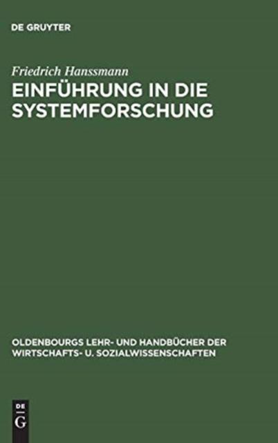 הספר Einfuhrung In Die Systemforschung