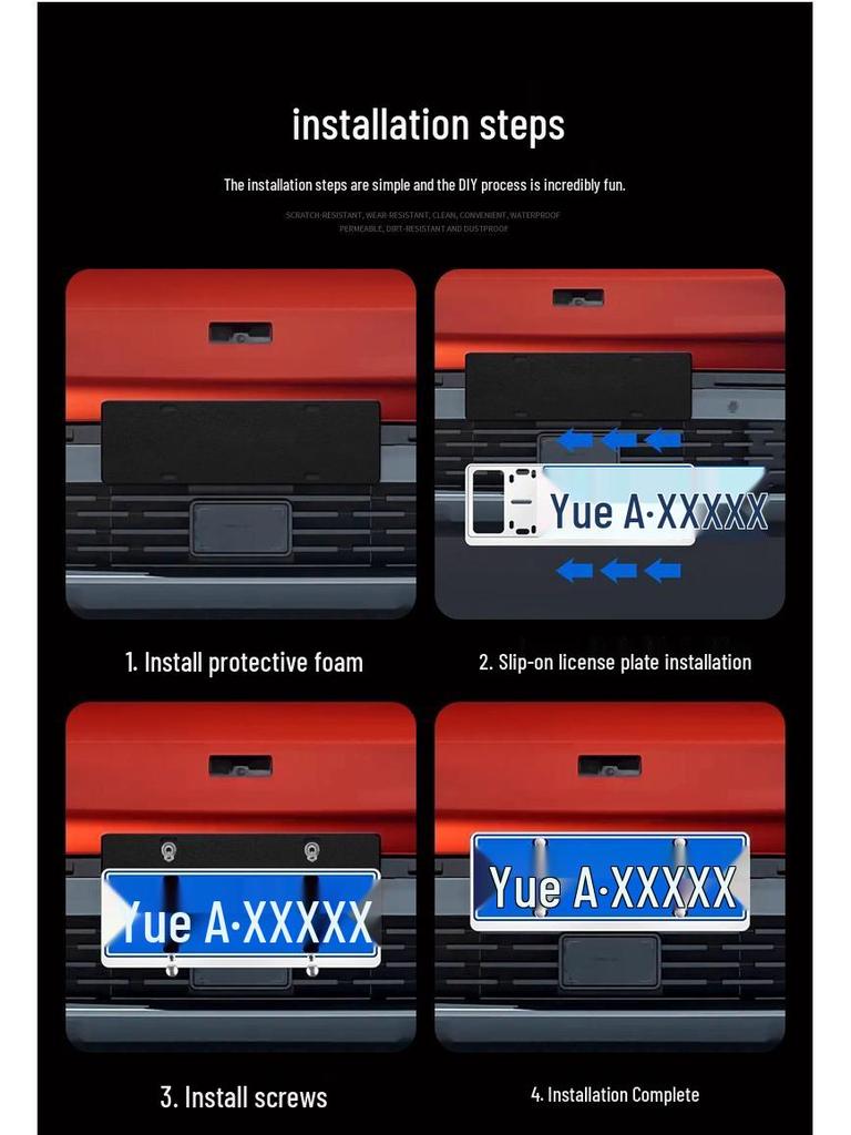Geely Xingyuan New Energy License Plate Holder - Full Coverage Car Accessory