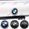 For BMW 1 W E82 For BMW Blue and White Logo X6 E71 F16 X3 F25 X5 E70 F15 X4 F26 1Pcs 3D ABS Chrome Black Rear Trunk Emblem Badge With Base