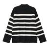 European Autumn 2023 Women's Striped Round Neck Knit Sweater