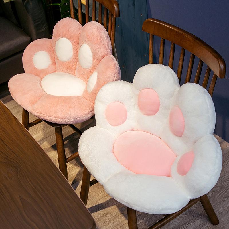 Soft Stuffed Cat Paw Pillow Plush Chair Cushion Kawaii Sofa Indoor Floor Chair Home Decor Throw Pillow Toy Back Rest Pillow Gift