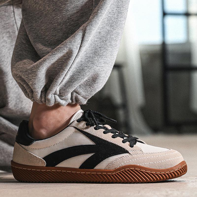 Men's Casual Shoes Breathable Soft-sole Sneakers Retro Men Tennis Shoe Lace-Up Lightweight Flat Walking Footwear Tenis Masculino