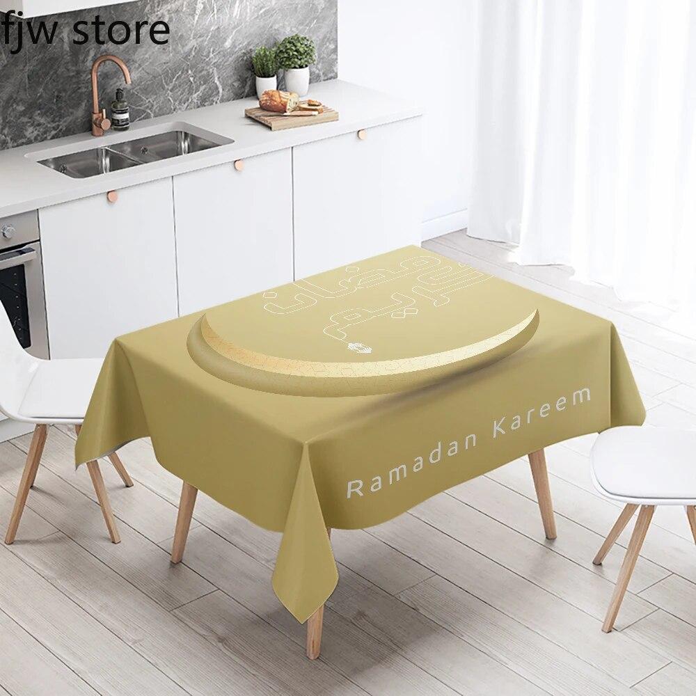 Ramadan Home Decoration Tablecloth Islamic Muslim Mosque Ramadan Kareem Decorative Tablecloth