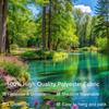 Green Forest Lake Tapestry Wall Hanging, Crystal Clear Water & Pine Tree Nature Landscape Wall Art for Home Decor