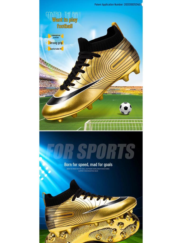 Zhenzu Dziecięce Złote Korki Piłkarskie High-Top