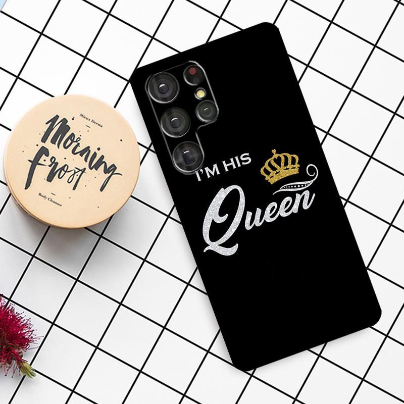 King Queen Couple Lovers Case For Samsung Galaxy S21 S22 S23 S24 S25 Ultra S9 S10 S25 Plus S25 FE S20 FE Phone Cover