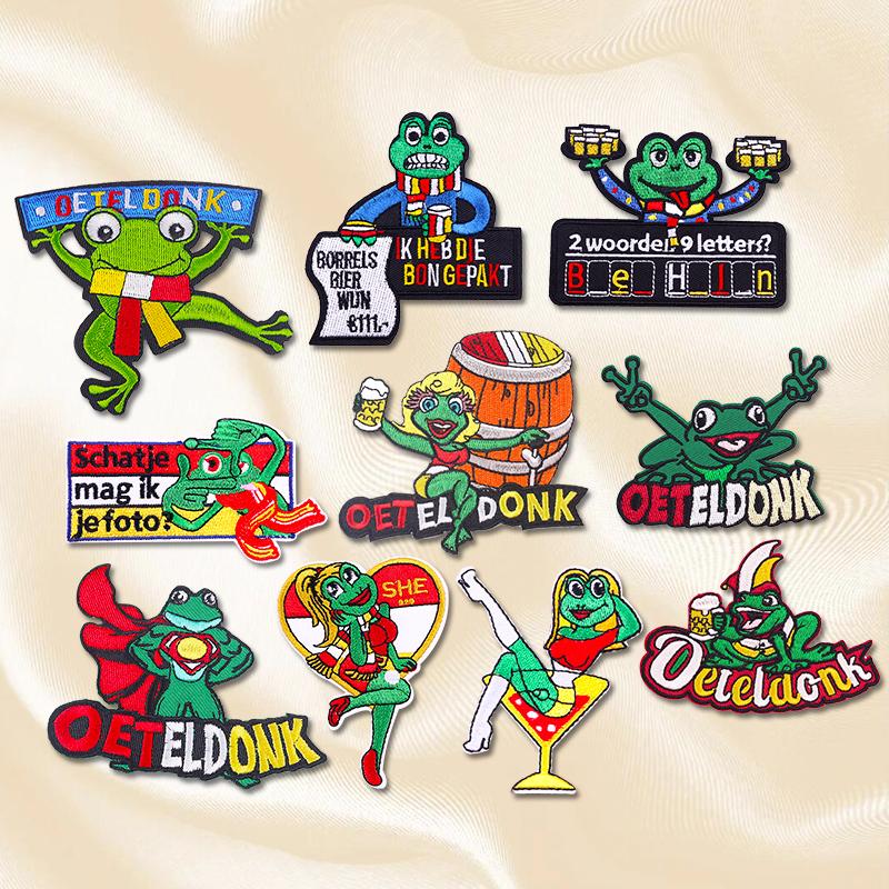 10pcs Set Patch Netherland Oeteldonk Emblem Embroidery Patches For Clothes Iron On Patches For Clothing Uniform Embroidered Diy 