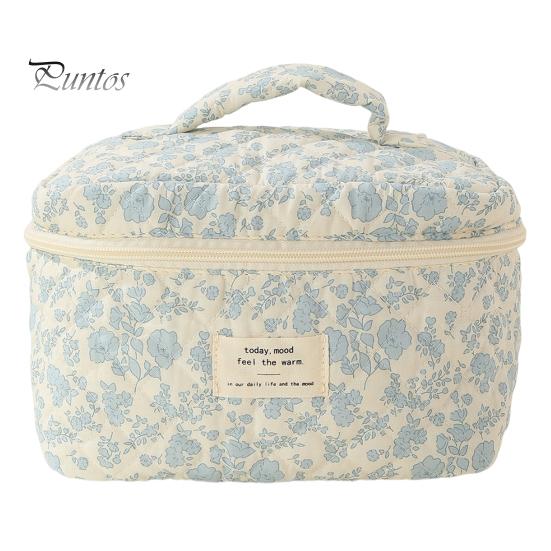 

Косметичка с цветочным принтом Большая вместительная застежка-молния Прочная строчка Мягкая ручка Выдерживает большую нагрузку Дорожная стеганая косметичка Органайзер для туалетных принадлежностей A