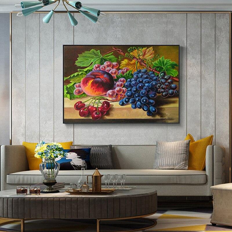 5D Fruit Diamond Painting Full Round Drill Diamond Embroidery Cross Stitch Full Set Crystal Mosaic Diamond Kitchen Decor