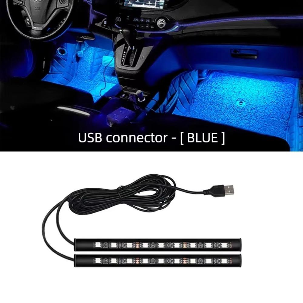 Plug And Play Car Interior Ambient Foot Strip Light USB Plug Ambience Night Light LED Spotlight