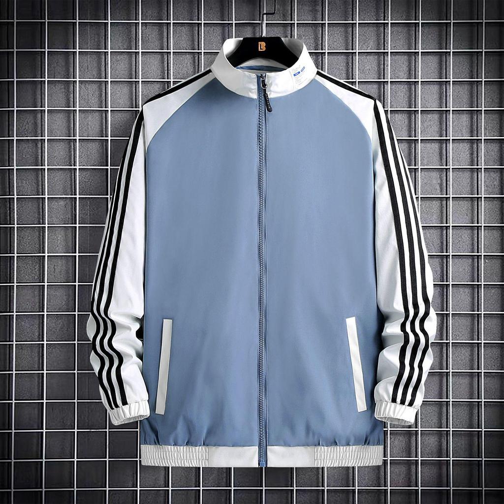 Giacca da Uomo Primavera e Autunno con Collo Alto Nuova Versione Coreana Casual Giovane Studente Giacca Top da Uomo