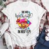 Women's round Collar Short Sleeve T-shirt INS Fashion Mathematical Formula Print Casual Summer Top Polyester Fabric