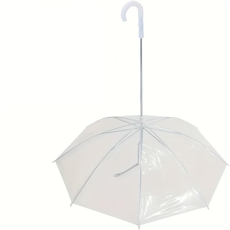 5pcs Transparent Umbrellas Leash for Small Dogs Pet Products Umbrella for Essential Accessory for Rainy Days Dog Walking
