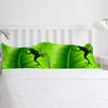 Set Biancheria da Letto Pianta Foglia Verde Sagoma Rana Animale 3pz Copripiumino Federa Coperta Trapuntata Set Letto Matrimoniale Tessile per la Casa