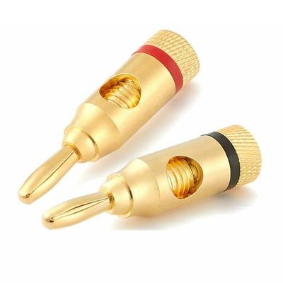 10/20X 4mm Banánky Pozlacené Hudební Audio Kabel ke Reproduktoru Drátový Konektor
