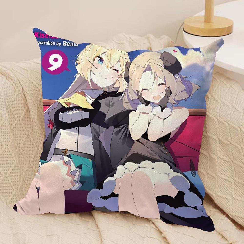 

Ive Been Slimes for 300 Years Cushion Cover Silky Short Plush Invisible Zipper Dustproof Sofa Pillow Case for Home Decor 30x30cm