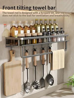 Kitchen shelves,Dish Storage Rack Hanger Corner Shelf Knife Racks Hooks