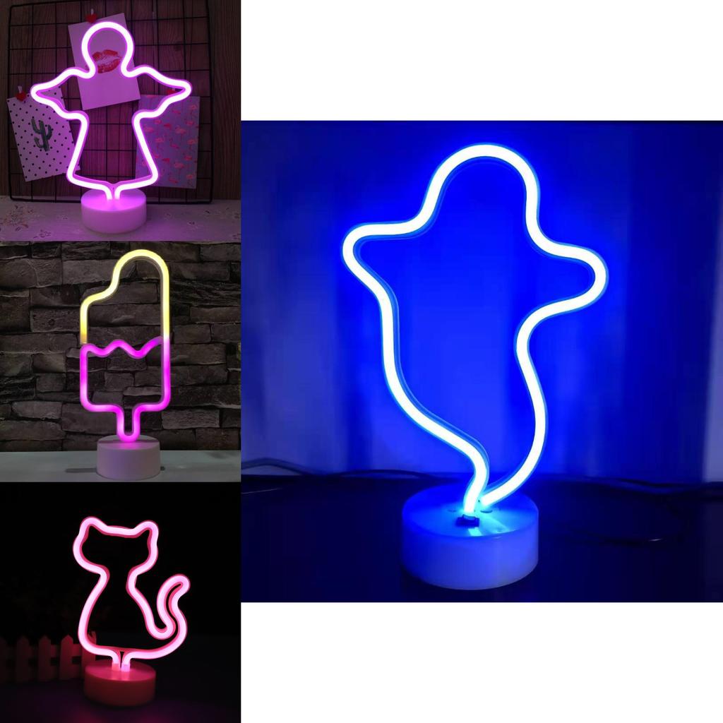 Charming Usb Enabled Led Night Light With Adorable Flamingo And Cactus Shapes