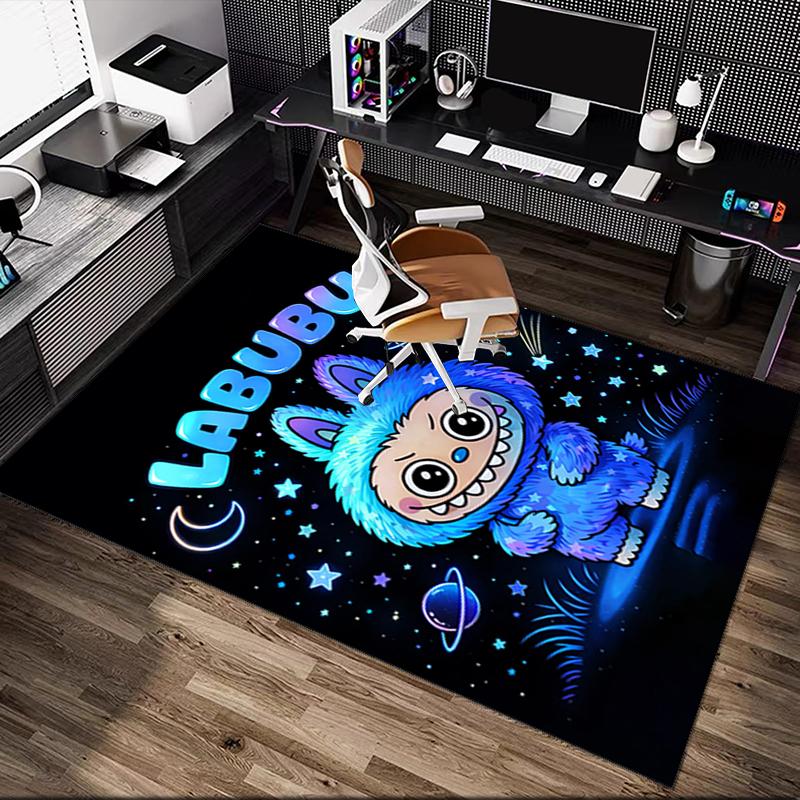 1pc LABUBU Rug, Digital Printed Home Chair Sofa Mat, Durable Office Area Carpet, Beautiful Festival Decorations