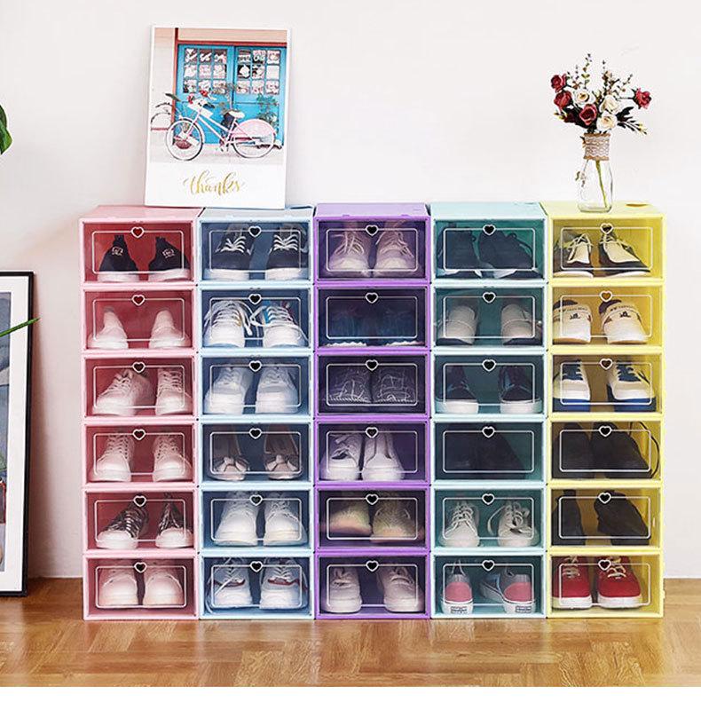 Stackable Japanese-Style Plastic Shoe Storage Box for Student Dormitories