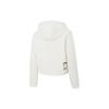 Adidas Solid Color Hooded Sports Fitness Casual Fleece Pullover Sweatshirt Women Tops White IP7043