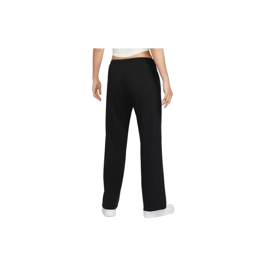 Nike Sportswear Chill Terry Solid Color Logo Mid Waist Comfortable Casual Knit Sports Pants Women Bottoms Black HF6459010
