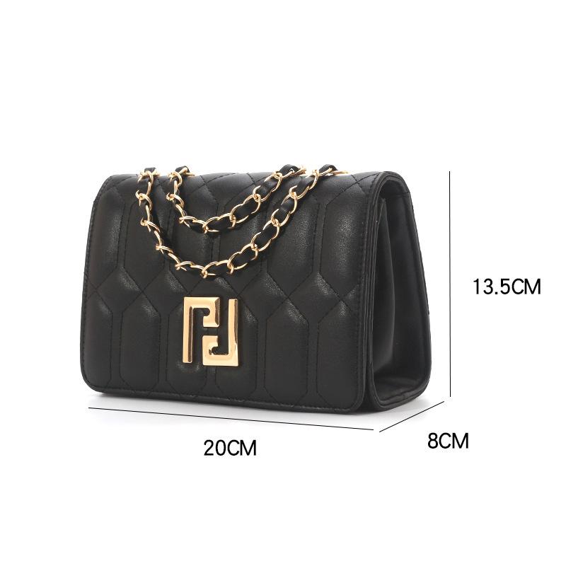 New Chain Messenger Bag Women's Shoulder Armpit Small Bag Fashion Versatile Embroidery Thread Diamond Large Capacity