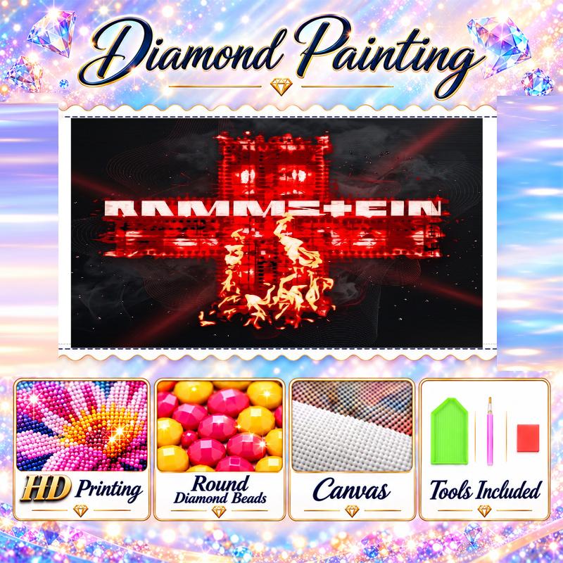 Rammstein Diamond Painting Kit 5D Full Drill DIY Diamond Mosaic Wall Art Home Decor