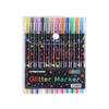 Pennarelli Glitterati a Doppia Punta con Colori Scintillanti Pennini Lisci Perfetti per Scrapbooking e Biglietti