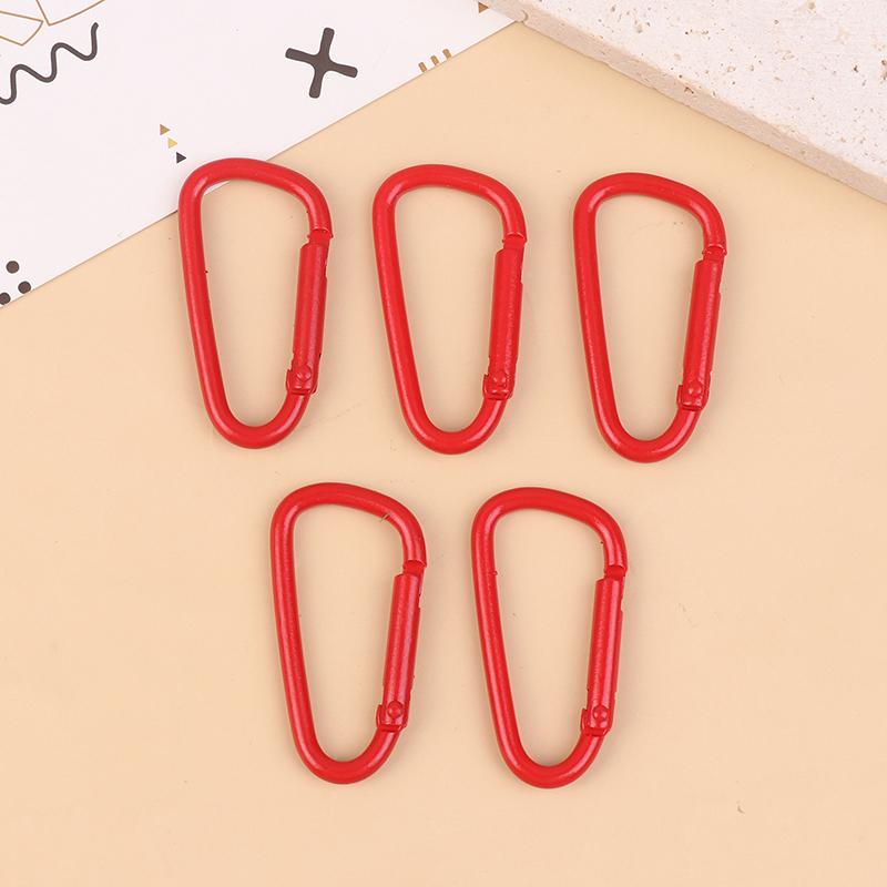 

5 шт. цветные карабины из алюминиевого сплава, пряжки для рюкзака, пряжка для крепления бутылки с водой, брелок с защелкой красный