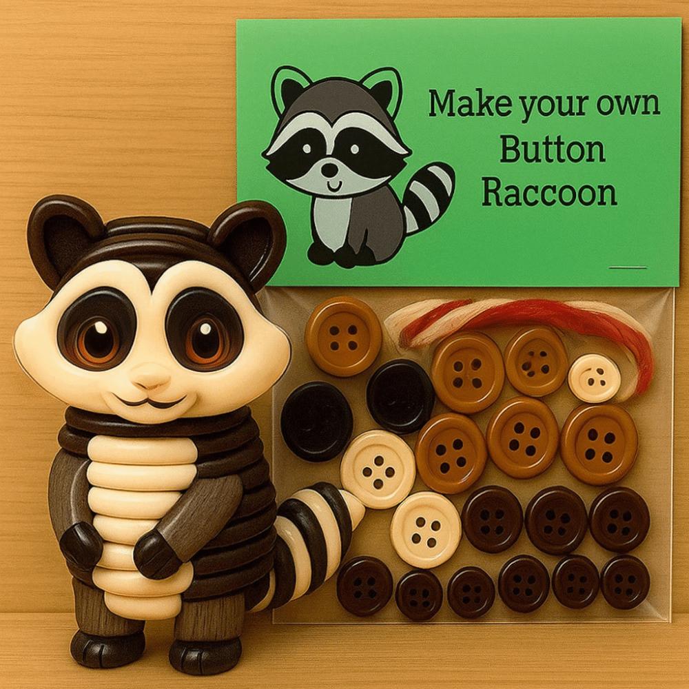 Handmade Christmas Button Ornament Making Set With Colorful Button String Creative DIY Button Ornaments Animal