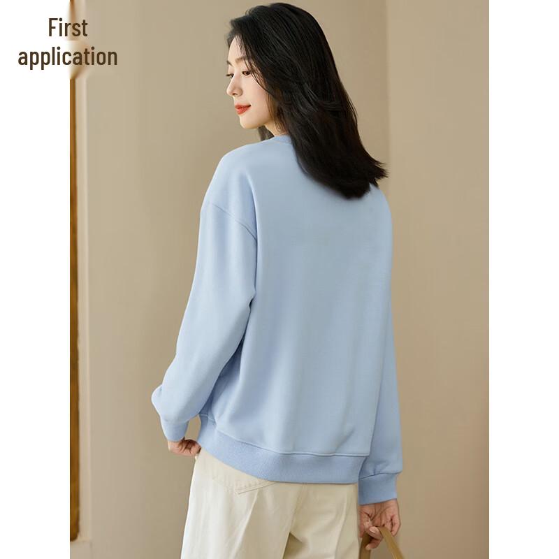 Women's Retro Letter Print Fleece Sweatshirt