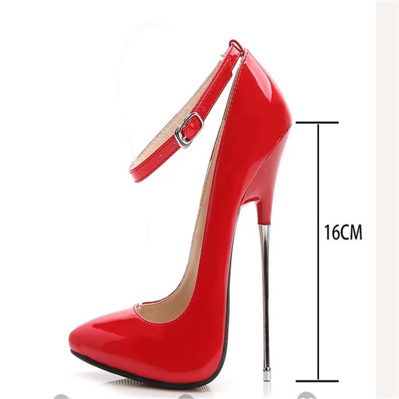 Women Sexy High 16cm Heels Supply Nightclubs Plus Size High-heeled Shoes T-stage Catwalk Red Sexy Heels