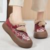 Women's Embroidered Winter Fur Boots: Cotton, Polyurethane, Velvet-Lined, Thick Sole, Height-Boosting.