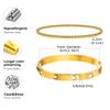 Vnox 2-8mm Women Bracelets Set, Simple Stacked Gold Plated Stainless Steel Beads Bracelets , Glam Love Gift Cuff Bangles for Her