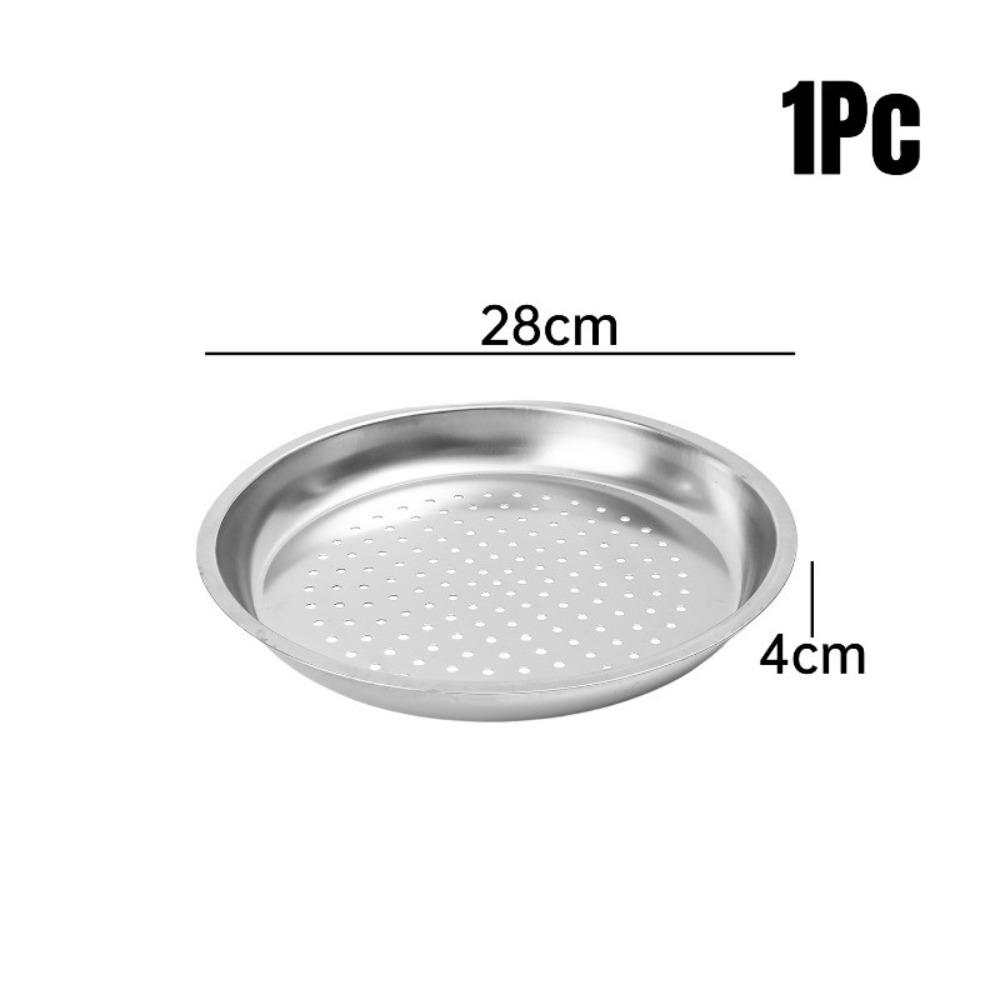 28/30/32/34cm Stainless Steel Steaming Tray Dumplings Fish Steaming Rack New Kitchen Wok