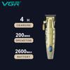 VGR V-036 Electric Clipper Carved Hair Clipper Retro Metal Electric Push Clipper for Men's Hair Clipper with Digital Display Home Razor Shaver