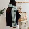 Mint Chocolate Soft Scarf – Cozy & Cute Waffle Pattern for Fall/Winter Women
