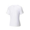 Anta Comfortable Simple Lightweight Versatile Letter Round Neck Pullover Short Sleeve T-Shirt Women Tops Pure-White 162535106-2
