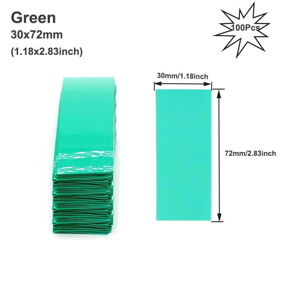 25-100PCS 18650 Battery Wrap PVC Heat Shrink Tubing Pre-cut Precut ZP