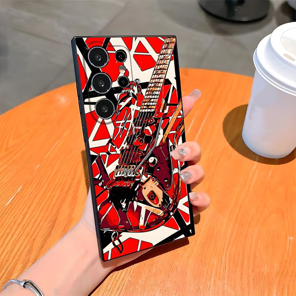 Eddie Van Halen Graphic Guitar Phone Case For Samsung S26 S25 Ultra S24 S23 Fe S22 S20 S21 Plus A54 A34 A53 A16 Back Cover