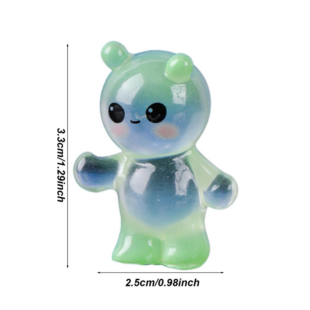 Resin Tiny Cartoon Figurine Noctilucous Glowing in the Dark Miniature Anime Figure Glowing Fairy Garden Statue for Moss