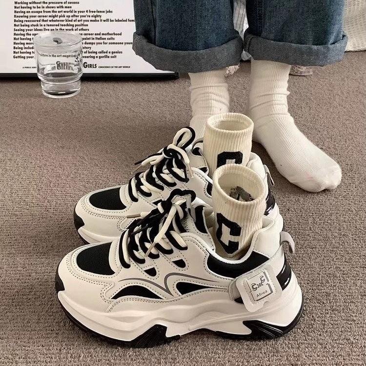 Popular Dad Shoes Women's Spring and Autumn 2025 New Versatile Platform Ins Trendy Sports Shoes Comfortable Non-slip Women's Shoes